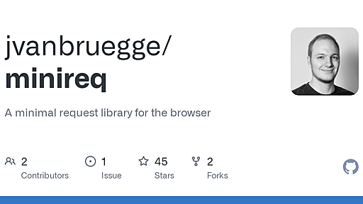 GitHub - jvanbruegge/minireq: A minimal request library for the browser