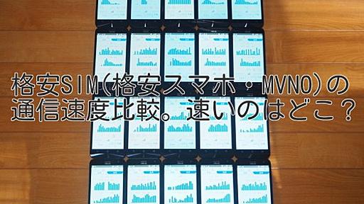 格安SIM MVNO 格安スマホの通信速度比較【10月2日最新実測】