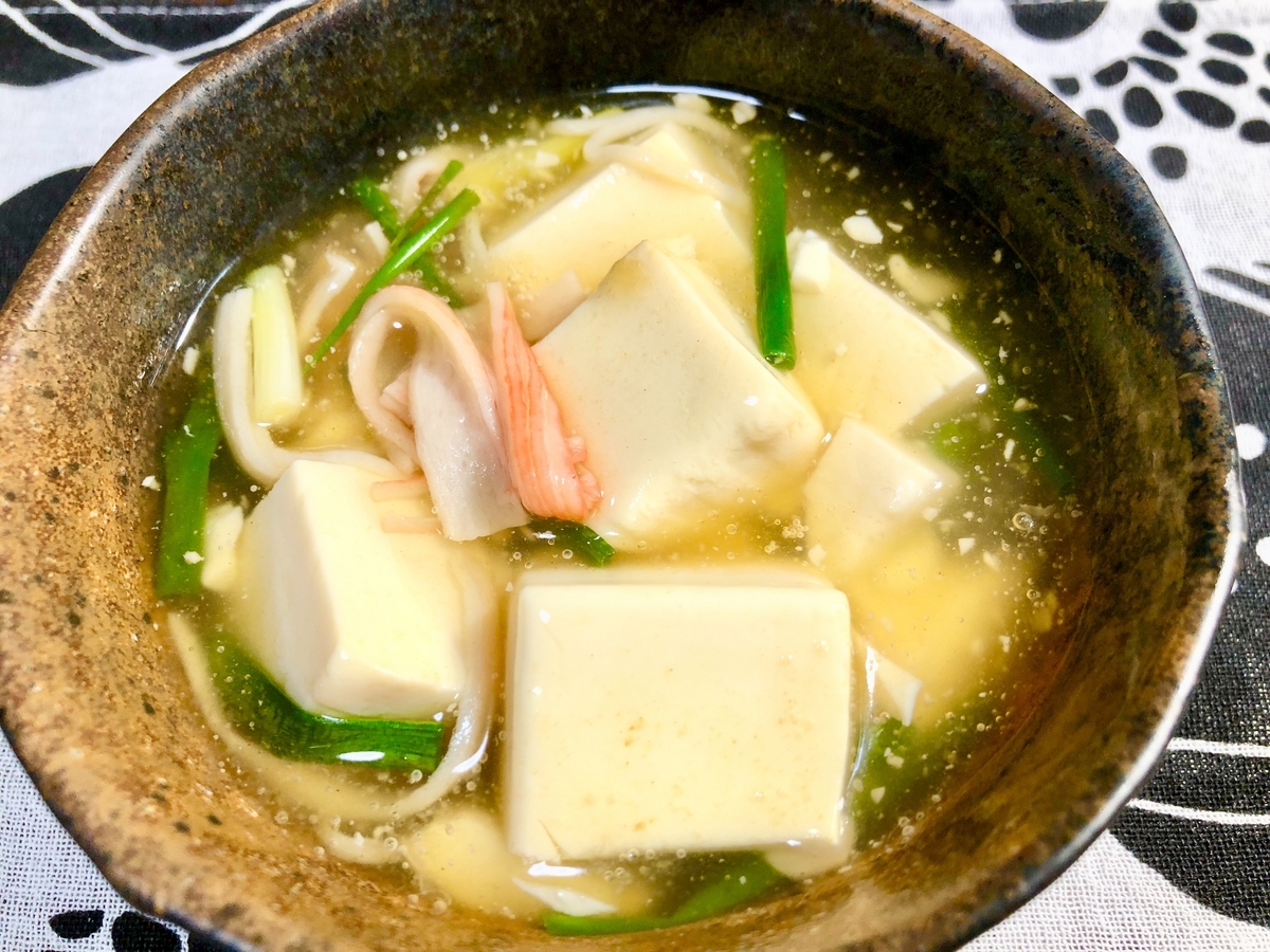 豆腐のカニカマあんかけ