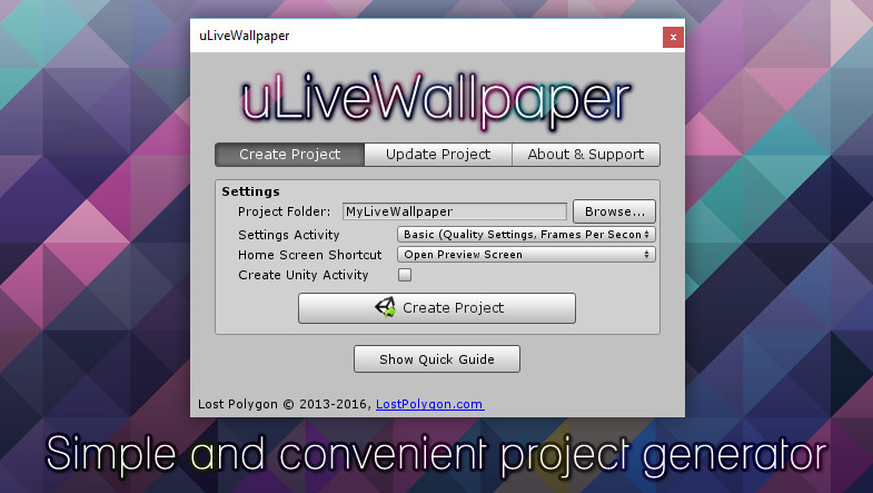 Ulivewallpaper Pro Androidの動く壁紙 ライブ壁紙 が手軽に作れる生成ツール Unity Assetstoreまとめ