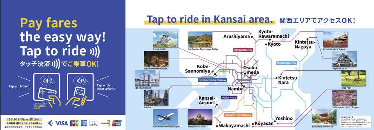 関西エリアの各鉄道でクレジットカードでタッチ決済乗車がスタート