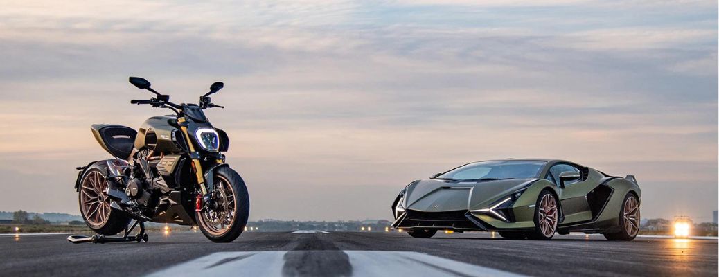 Ducati Diavel 1260 Lamborghini side and front view