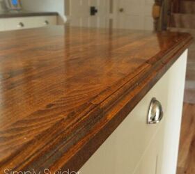 how to stain wood perfectly every time, stained and sealed butcher countertop