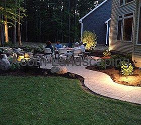 Amazing Backyard Waterfall Fish Pond with Paver Patio transformation Greece NY by Acorn Landscaping, Rochester NY