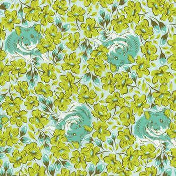 Besties PWTP218.CLOVER Chubby Cheeks by Tula Pink for FreeSpirit Fabrics, Image