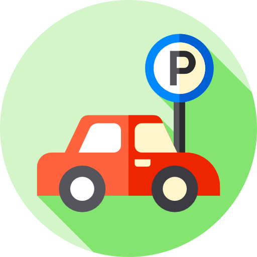 Parking area Flat Circular Flat icon