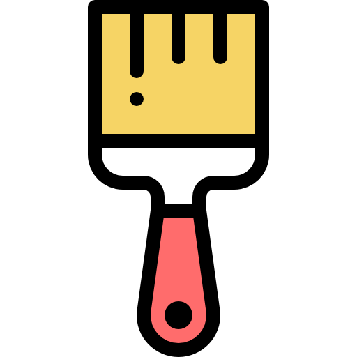 Paint brush Detailed Rounded Lineal color icon