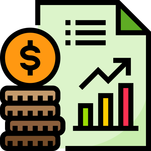 Profits srip Lineal Color icon