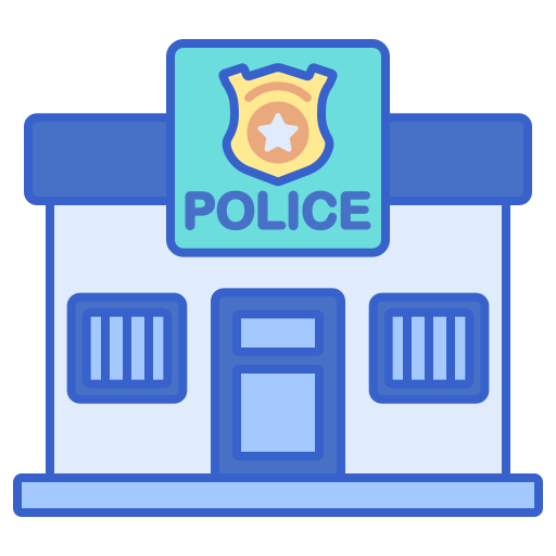 Police station Flaticons Lineal Color icon