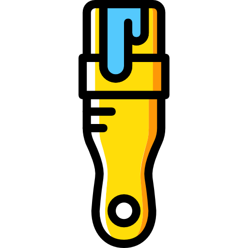 Paint brush Basic Miscellany Yellow icon