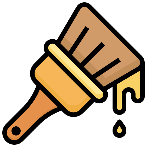 Paint brush Surang Lineal Color icon