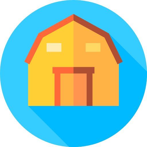 Barn Flat Circular Flat icon