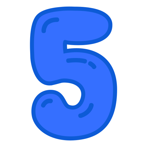 Five Generic color lineal-color icon