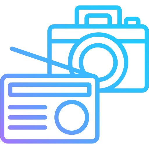 Mass media Generic gradient outline icon