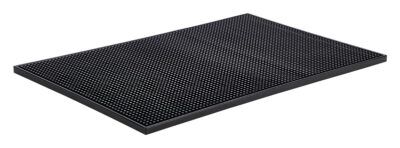 Black Rubber Bar Mat size 12 inch x 18 inch - Brand Genware