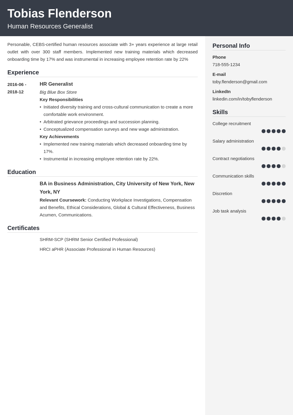 human resources template cubic