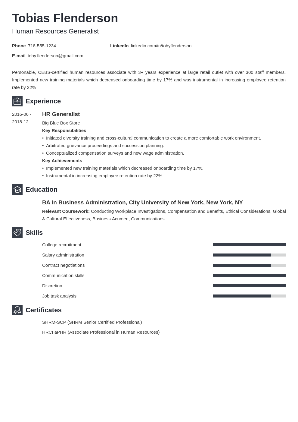 human resources template newcast