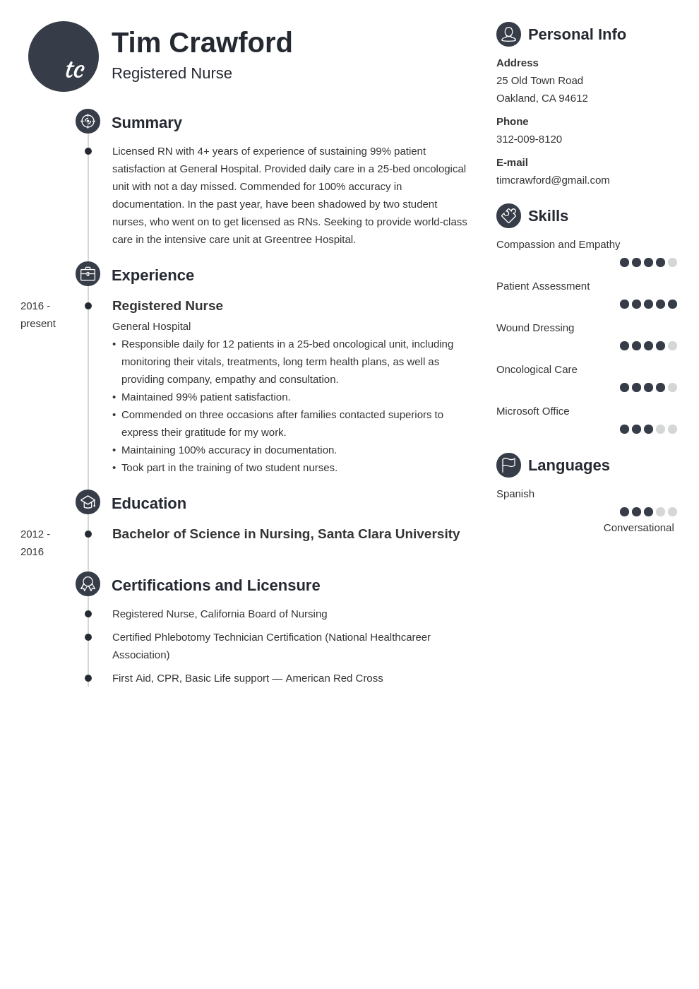 Registered Nurse Resume (RN)—Examples & Template