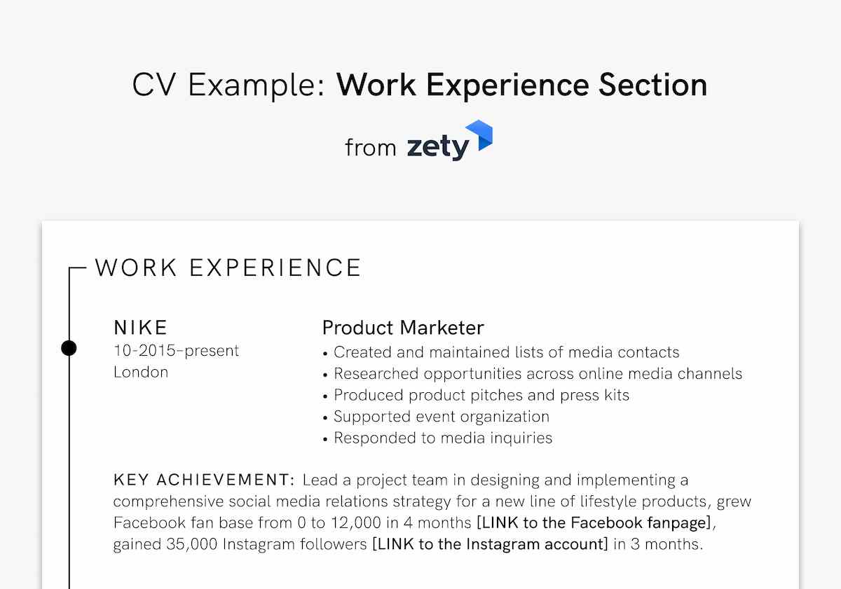 How To Write Work Experience In Cv