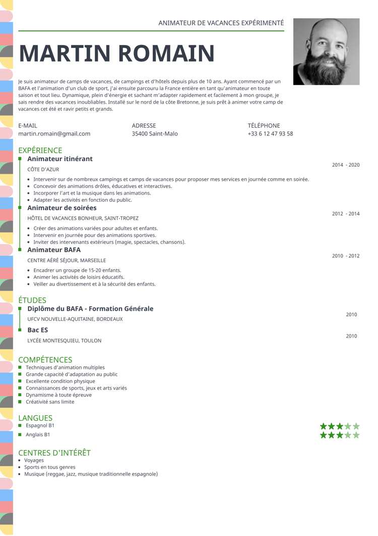 modeles cv originaux profile