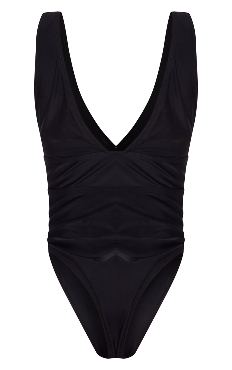 Black Plunge Swimsuit image 6