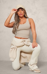 Pale Khaki Contour Sculpt Scoop Vest