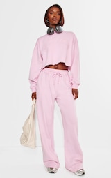 PRETTYLITTLETHING Tall Washed Pink Extreme Oversized Drawstring Wide Leg Joggers