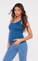 Maternity Navy Contour Sculpt Scoop Neck Vest