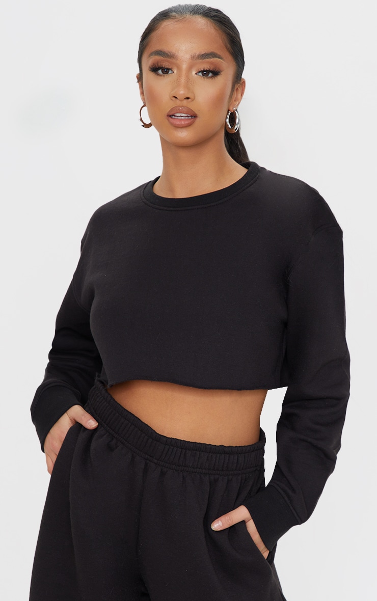 Petite Black Ultimate Cropped Sweater image 1