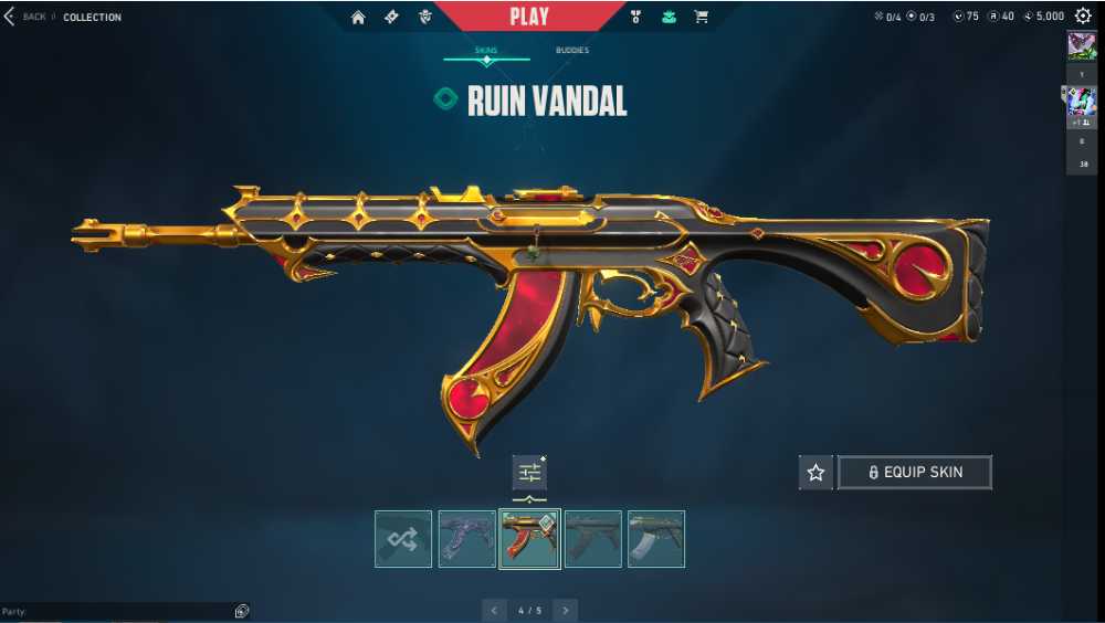 NA / 41 skins / Ruin Dagger / Prime Vandal / Ruin Marshal / Ruin Vandal ...