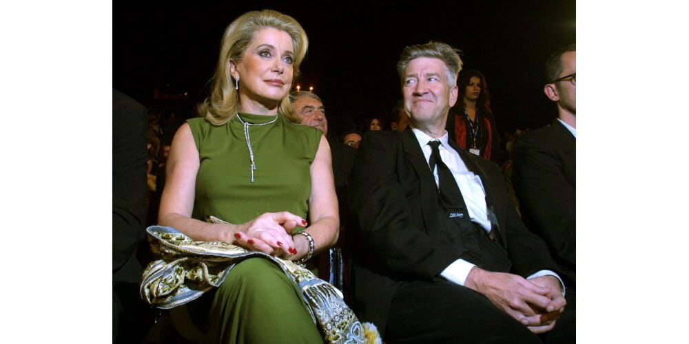 Catherine Deneuve et David Lynch, en 2002, à l'occasion du festival du film de Marrakech. Photo AFP