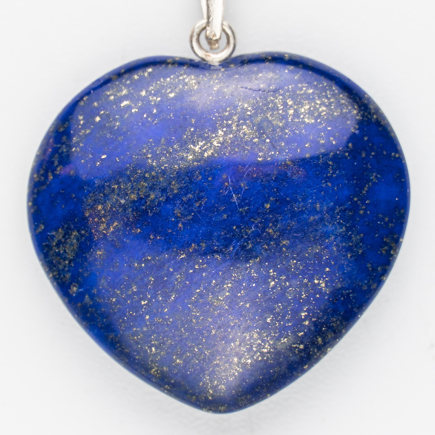 Lapis Lazuli Heart Pendant + Sterling Silver Chain // 18