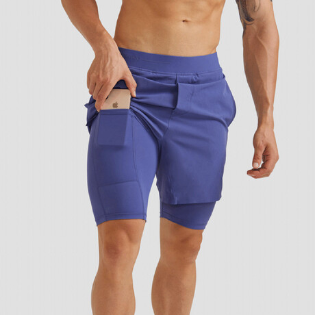 Hi-Flex™ Training Shorts 7" Lined // Admiral Blue (XS)