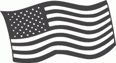 Free American Flag DXF File