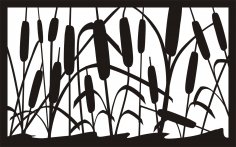 30 X 48 John Cattails Plasma Metal Art DXF File