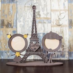 Laser Cut Eiffel Tower Picture Frame DXF File