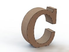 Laser Cut Alphabet Letter C 3mm 6mm Free Vector