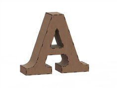 Laser Cut Alphabet Letter A 3mm DXF File