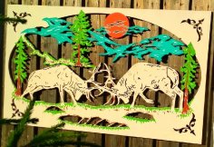 Laser Cut Scenery Wall Art DXF File