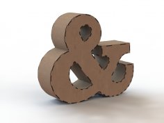 Laser Cut Ampersand Symbol 3mm Free Vector