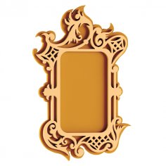 Laser Cut Simple Wall Frame Home Decor DXF File