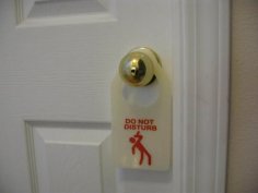 Laser Cut Do Not Disturb Door Hanger DXF File