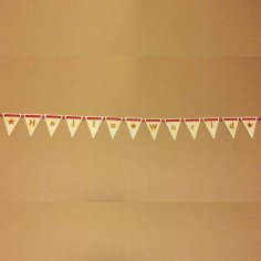 Laser Cut Alphabet Bunting DXF File