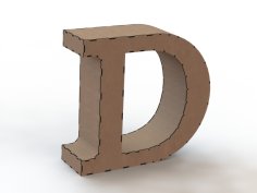 Laser Cut Alphabet Letter D 3mm 6mm Free Vector