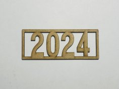 Laser Cut 2024 Wood Graduation Sign Free Vector