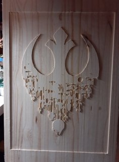 CNC Router Laser Cut Star Wars Rebel Sign DXF File