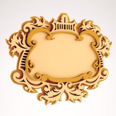 Laser Cut Oval Mirror Frame DXF File