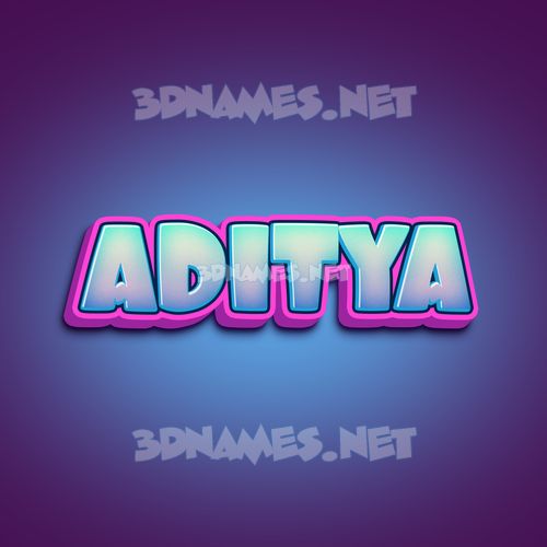 Aditya Logo In 3d