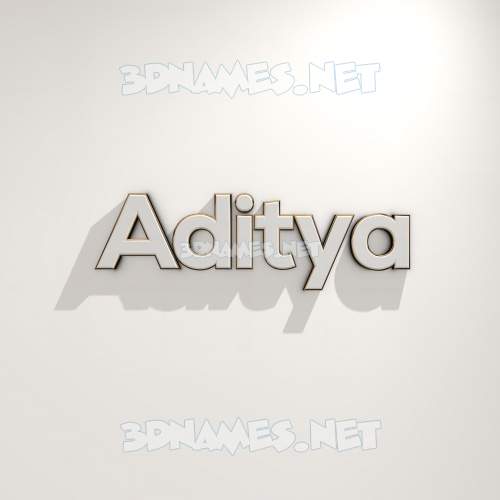 Aditya Logo In 3d