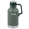 a green and silver thermos